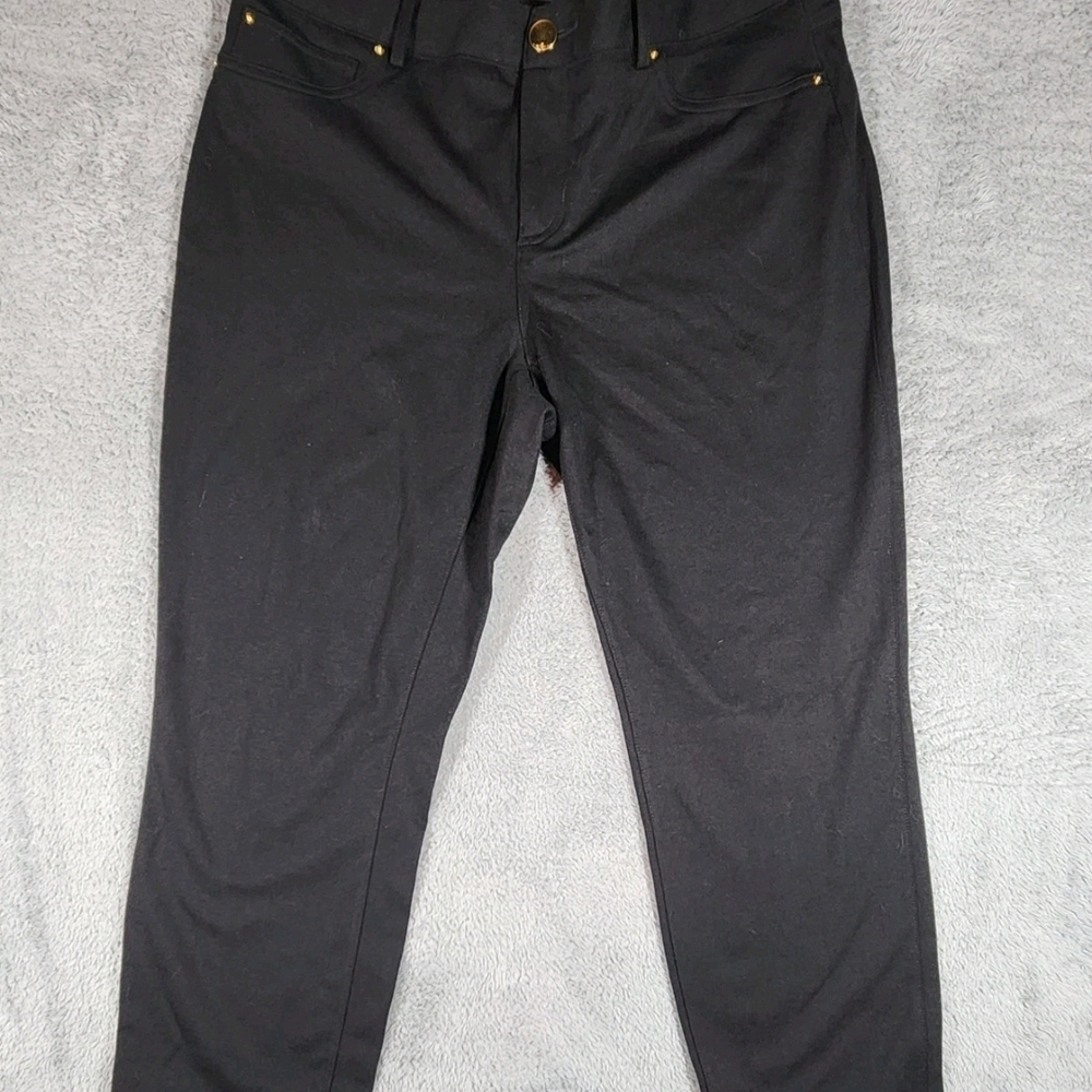 INC International Concept Women's Stretch Dress Pants Size 12 Black Mid-Rise